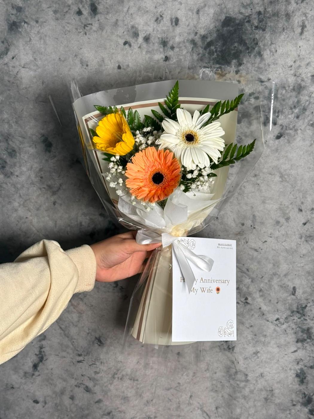 Three Garberas Bouquet