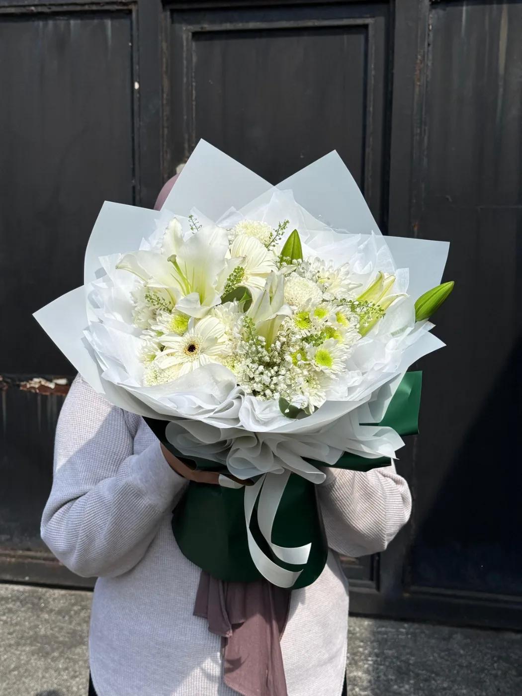 Rustic Green Lily Bouquet